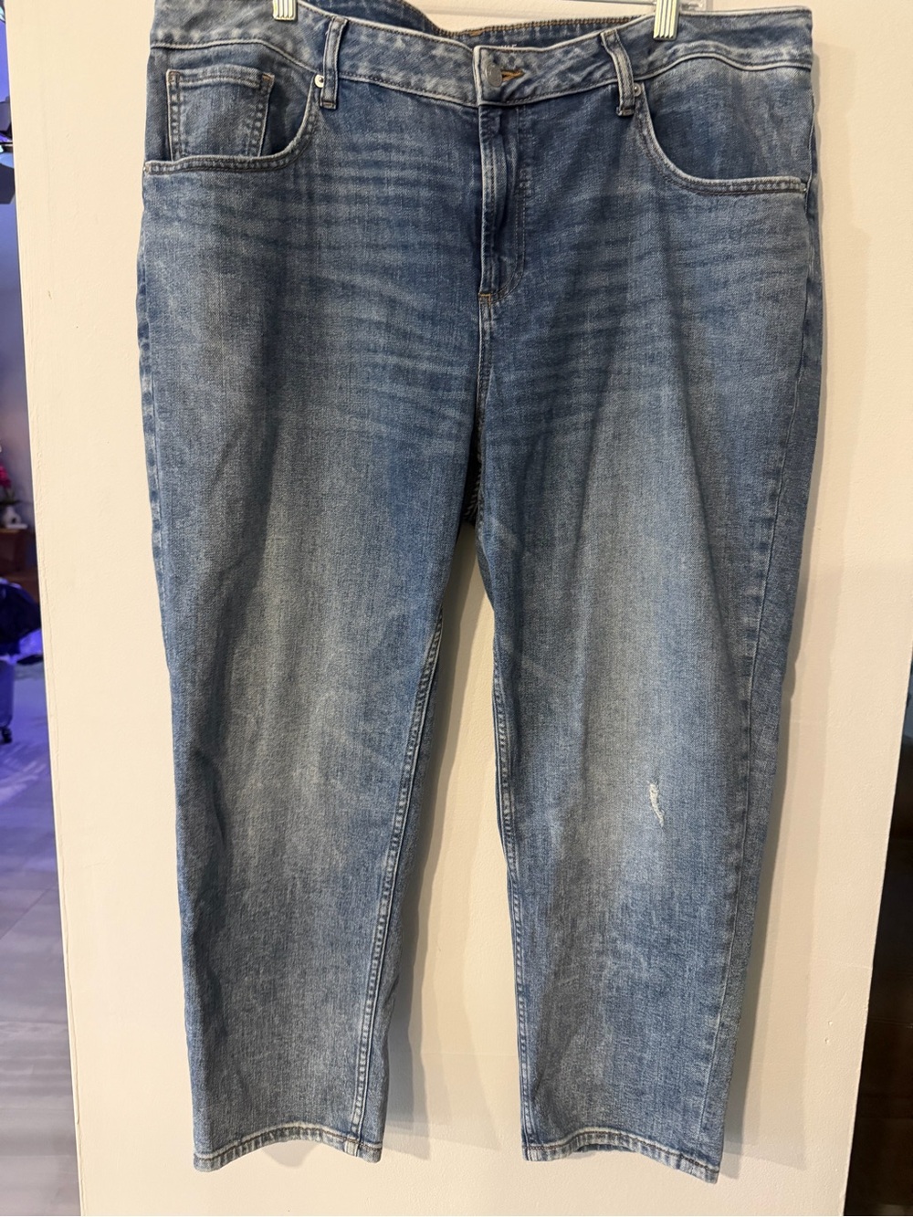 Chico's Boyfriend Light Blue Ankle Jeans Size 18 / 3.5 with stretch